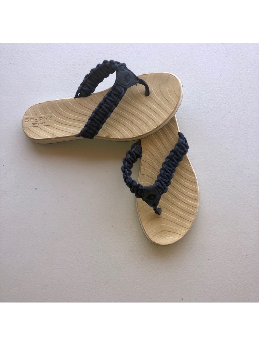 Sperry navy flip flop/sandal